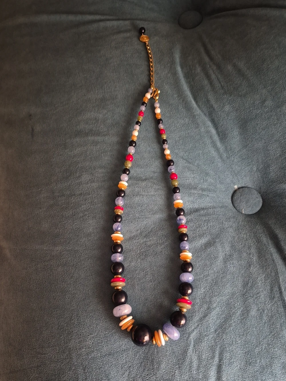 Vintage Liz Claiborne Graduated Beaded Multicolor Blue